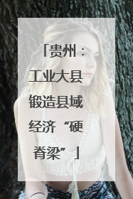 贵州：工业大县锻造县域经济“硬脊梁”