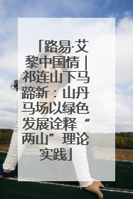 路易·艾黎中国情｜祁连山下马蹄新：山丹马场以绿色发展诠释“两山”理论实践