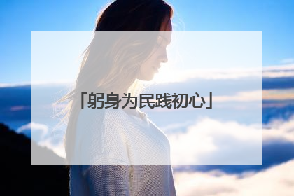 躬身为民践初心