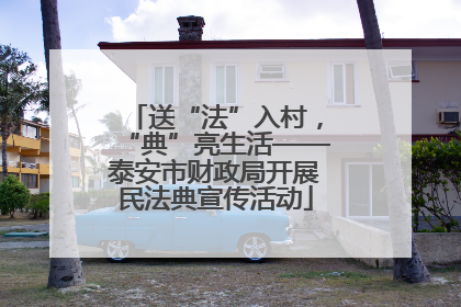 送“法”入村，“典”亮生活——泰安市财政局开展民法典宣传活动
