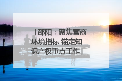 邵阳：聚焦营商环境指标 锚定知识产权重点工作