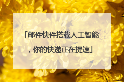 邮件快件搭载人工智能，你的快递正在提速