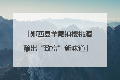 郧西县羊尾镇樱桃酒酿出“致富”新味道