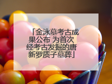 金泳墓考古成果公布 为首次经考古发掘的唐新罗质子墓葬