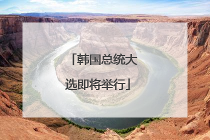 韩国总统大选即将举行