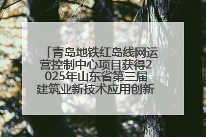 青岛地铁红岛线网运营控制中心项目获得2025年山东省第三届建筑业新技术应用创新竞赛一等奖