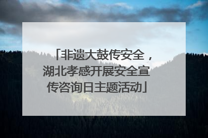非遗大鼓传安全，湖北孝感开展安全宣传咨询日主题活动