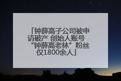 钟薛高子公司被申请破产 创始人账号“钟薛高老林”粉丝仅1800余人