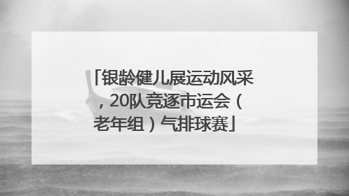 银龄健儿展运动风采，20队竞逐市运会（老年组）气排球赛