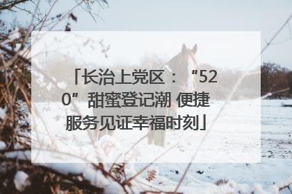 长治上党区：“520”甜蜜登记潮 便捷服务见证幸福时刻
