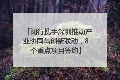闵行携手深圳推动产业协同与创新联动，8个重点项目签约