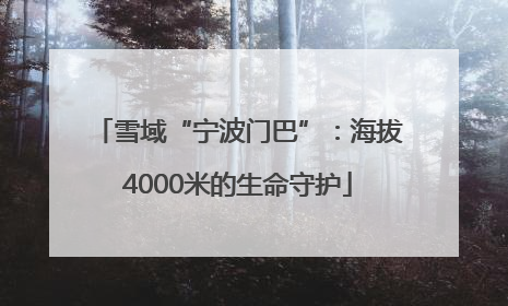 雪域“宁波门巴”：海拔4000米的生命守护