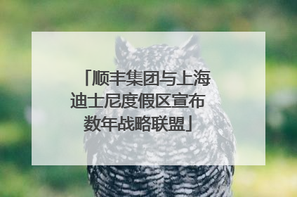 顺丰集团与上海迪士尼度假区宣布数年战略联盟