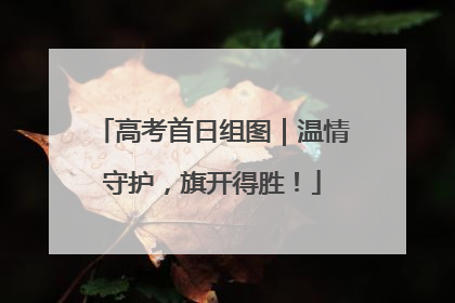 高考首日组图｜温情守护，旗开得胜！
