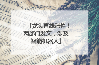 龙头直线涨停！两部门发文，涉及智能机器人