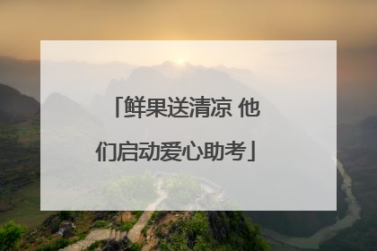 鲜果送清凉 他们启动爱心助考