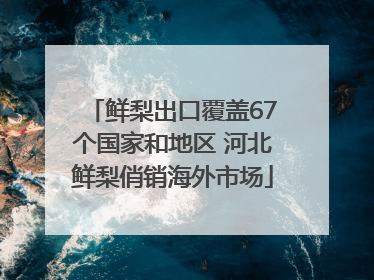 鲜梨出口覆盖67个国家和地区 河北鲜梨俏销海外市场