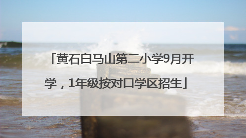 黄石白马山第二小学9月开学，1年级按对口学区招生