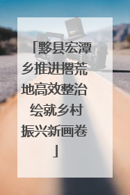 黟县宏潭乡推进撂荒地高效整治 绘就乡村振兴新画卷