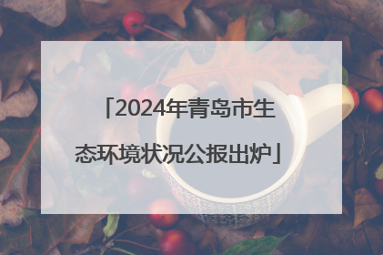 2024年青岛市生态环境状况公报出炉