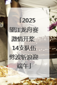 2025望江龙舟赛激情开桨 14支队伍劈波斩浪迎端午