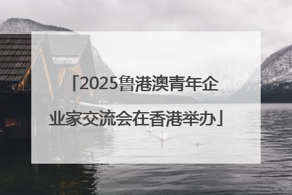 2025鲁港澳青年企业家交流会在香港举办