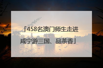 458名澳门师生走进咸宁游三国、品茶香