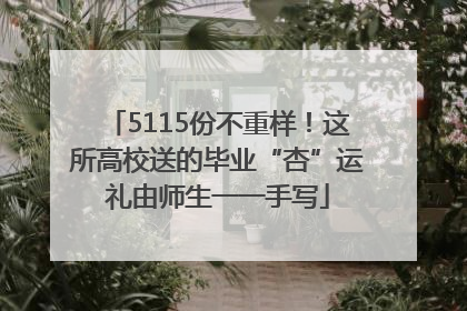 5115份不重样！这所高校送的毕业“杏”运礼由师生一一手写