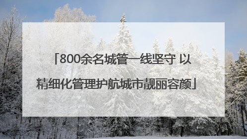 800余名城管一线坚守 以精细化管理护航城市靓丽容颜