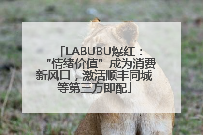 LABUBU爆红：“情绪价值”成为消费新风口，激活顺丰同城等第三方即配